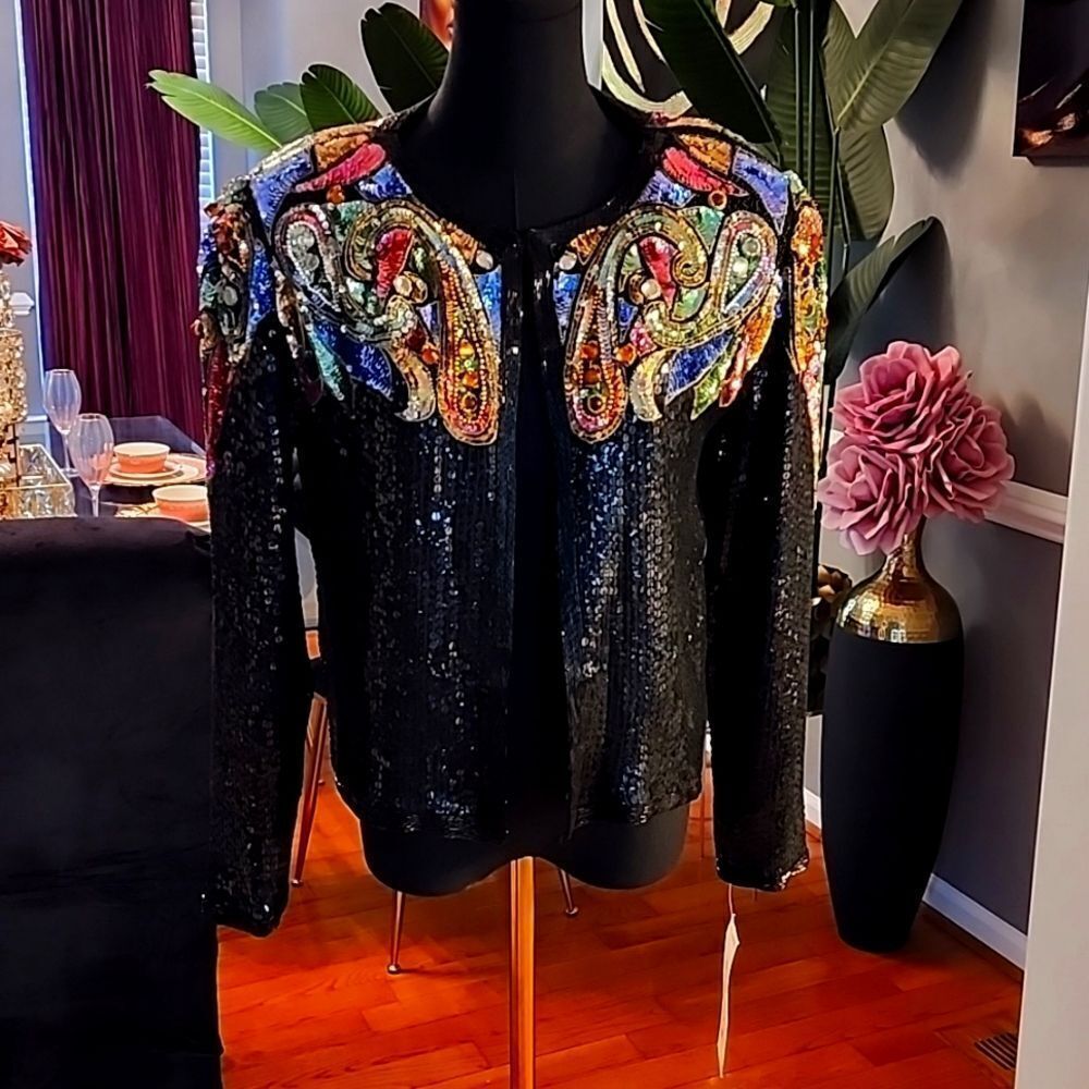 Vintage stenay beaded jacket sz small